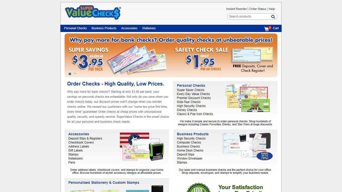 SuperValue Checks: Cheap Checks Online - Personal, Business